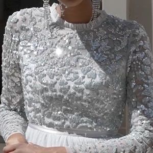 ✨NWT $359 Needle & Thread tempest bodice embellished dress